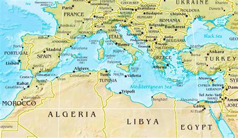 islands in the mediterranean sea map